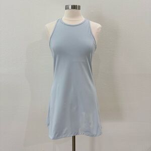 Outdoor Voices Women’s Medium Light Blue Grey Doubles Exercise Mini Dress